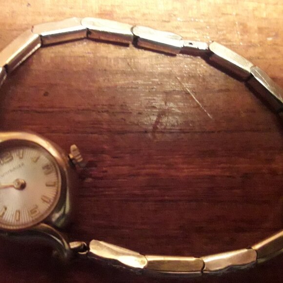 Vintage Antique Art Deco Ladies Wittnauer 17J 10K Gold Plate Watch - Working - Picture 5 of 8